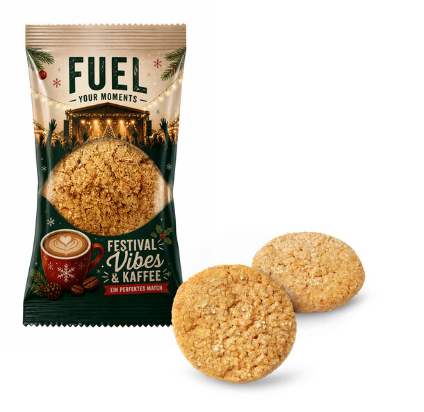 Salted Caramel Biscuit in advertising bag