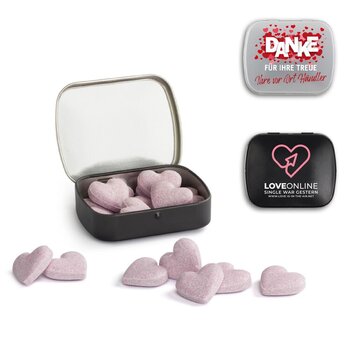 Candy Sweethearts in Mini Nostalgic Tin