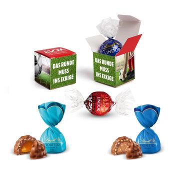 Lindt in personalized carton cube