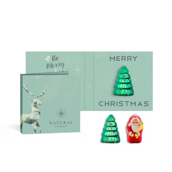 “Rausch Plantagen” Chocolate Figures in a Small Fold-Out Card