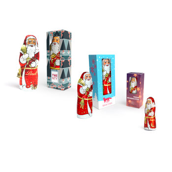 Lindt Chocolate Santa Claus in Promotion Box
